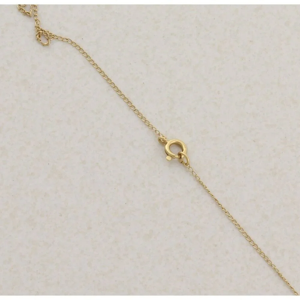 14k Yellow Gold Freshwater Pearl Necklace 15" Chain Petite Woman Teen Child - Picture 6 of 8